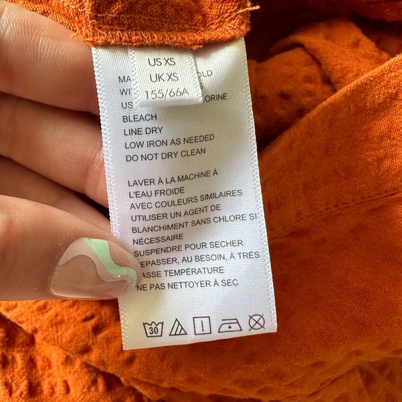 NWT Urban Outfitters Seersucker Pleated Faux Wrap Textured Mini Skirt Size XS - Picture 10 of 13